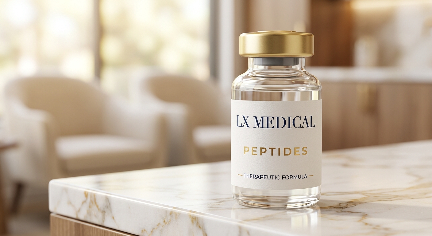 Clinical peptide therapy vial at LX Medical